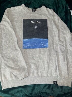 Primitive Above Everything Astronaut Grey Crewneck Sweatshirt - XL